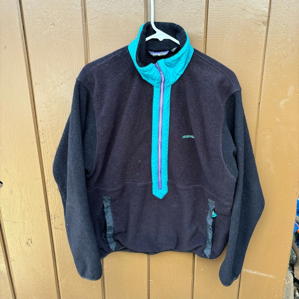 Vintage 80s Patagonia Synchilla Fleece unisex M 1/2 Half Zip USA Made